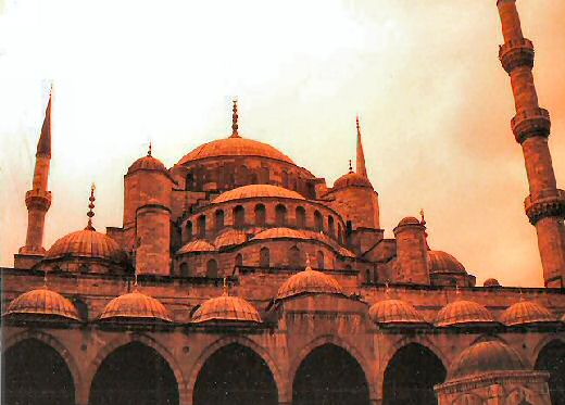 La Mosquée Bleue à Istanbul et une carte du pays